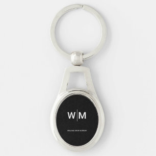 Black Branded Logo Corporate Business Company Key Ring