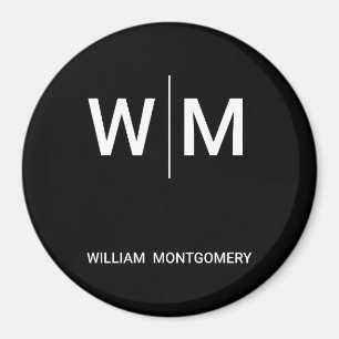 Black Branded Logo Corporate Business Company Magnet
