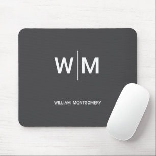 Black Branded Logo Corporate Business Company Mouse Mat