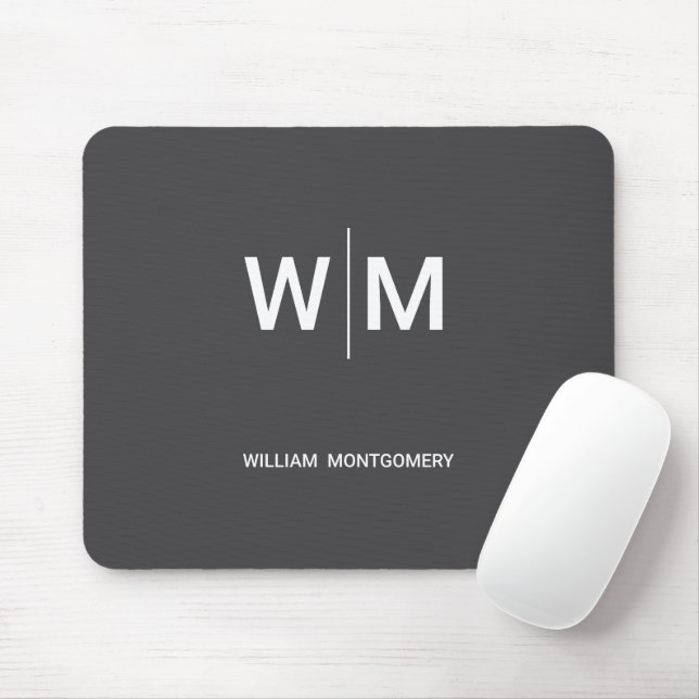 Black Branded Logo | Corporate Business Company Mouse Mat (With Mouse)