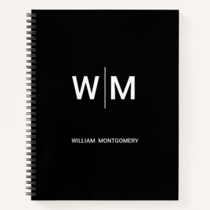 Black Branded Logo   Corporate Business Company Notebook