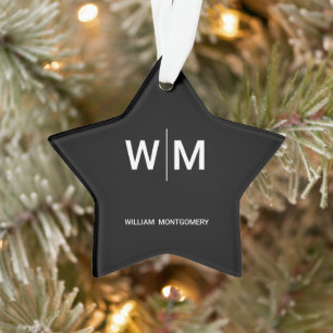 Black Branded Logo   Corporate Business Company Ornament