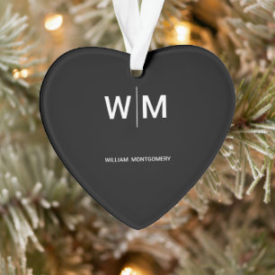 Black Branded Logo Corporate Business Company Ornament