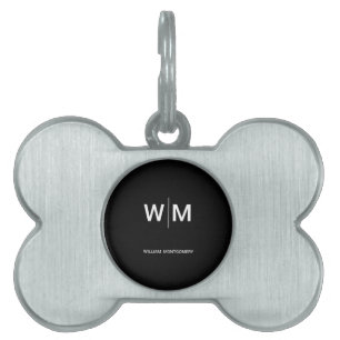 Black Branded Logo   Corporate Business Company Pet ID Tag