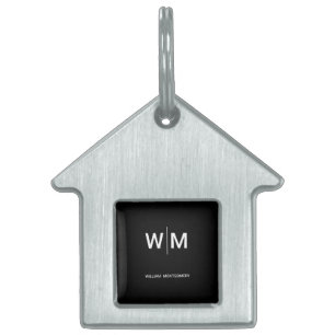 Black Branded Logo   Corporate Business Company Pet ID Tag