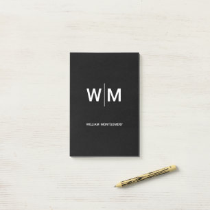 Black Branded Logo Corporate Business Company Post-it Notes