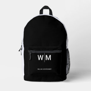 Black Branded Logo   Corporate Business Company Printed Backpack