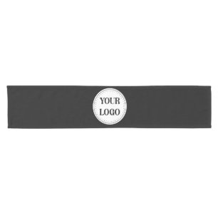 Black Branded Logo   Corporate Business Company Short Table Runner