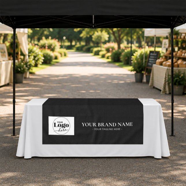 Black Branded Logo Tablecloth Runner (Creator Uploaded)