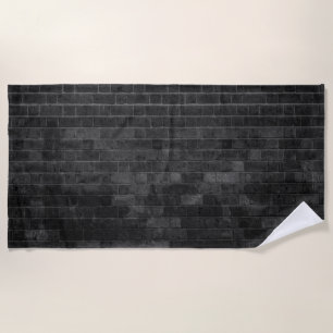 Black Brick Design Beach Towel