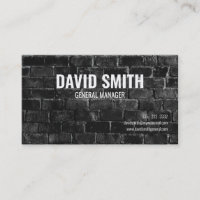 Black Brick Wall Modern Simple Custom Personalised