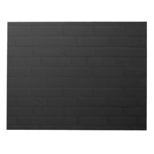 Black Brick Wall Print Notepad
