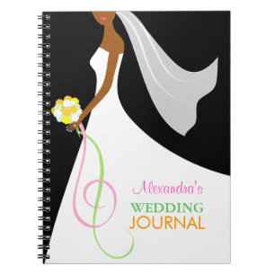 Black Brides Contemporary Wedding Journal Notebook