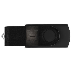 Black Bronze Metal H Monogram USB USB Flash Drive