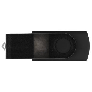 Black Bronze Metal L Monogram USB USB Flash Drive