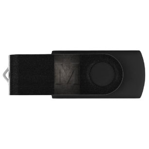 Black Bronze Metal M Monogram USB USB Flash Drive