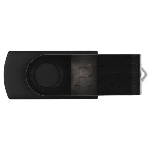 Black Bronze Metal R Monogram USB USB Flash Drive
