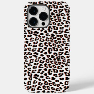Black Brown and White Leopard Print Case-Mate iPhone 14 Pro Max Case