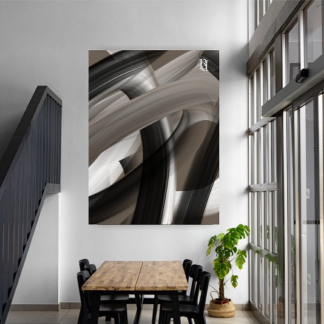 Black Brown Beige Abstract  Canvas Print (Creator Uploaded)