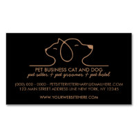 Black Brown Dog Cat Simple Logo Veterinary Pet
