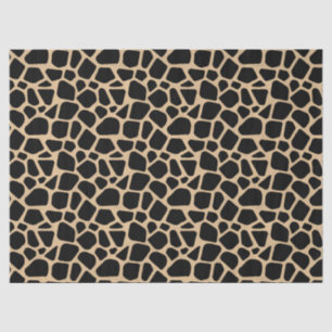 Black Brown Giraffe Print Tissue Paper
