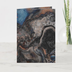 Black, Brown, Grey and Blue Abstract Modern    Card
