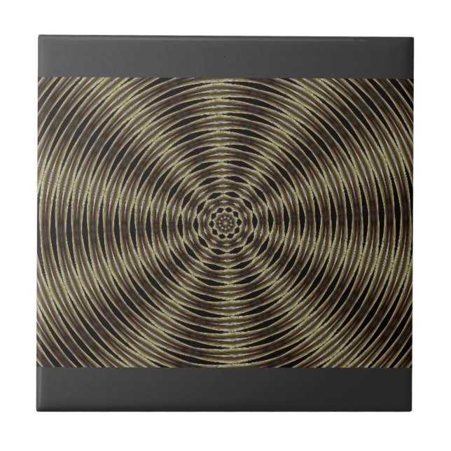 Black & brown spiral tile (Front)