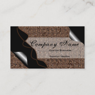 Black & Brown Stained Glass Tile Business Cards 2