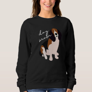Black Brown & White Basset Hound Dog Mum Woman Sweatshirt