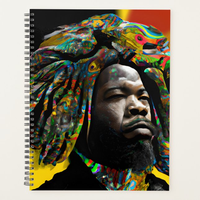 Black Bruh Melanin Dad Juneteenth King African Son Planner (Front)