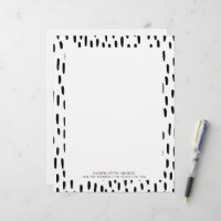Black Brush Marks Personalised