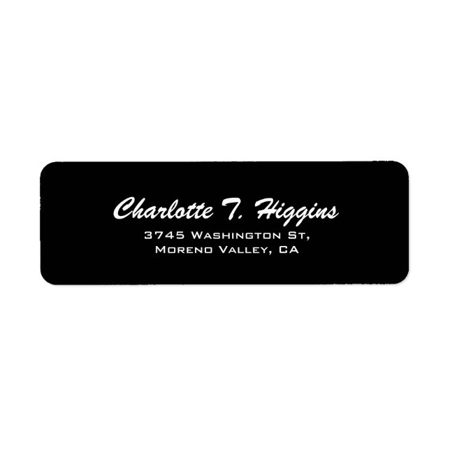 Black Brush Script Elegant Minimalist Modern (Front)