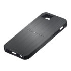 Black Brushed Aluminium Metal Pattern-Custom Text