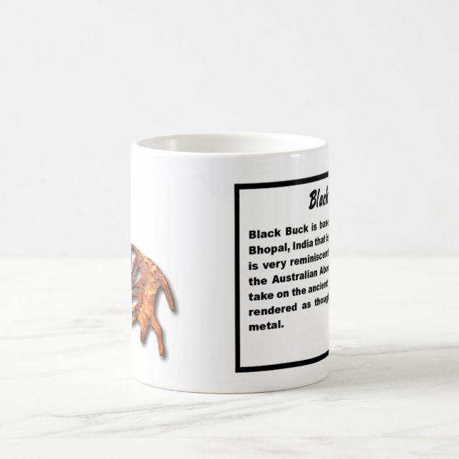 Black Buck - rust Coffee Mug (Center)
