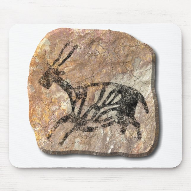 Black Buck - stone Mouse Mat (Front)