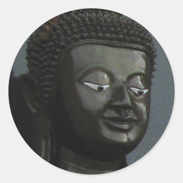 Black Buddha ... Nong Khai, Isaan, Thailand Classic Round Sticker (Front)