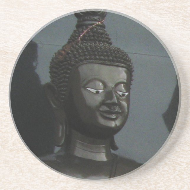 Black Buddha ... Nong Khai, Isaan, Thailand Coaster (Front)