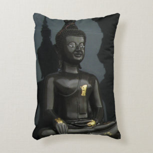 Black Buddha ... Nong Khai, Isaan, Thailand Decorative Cushion
