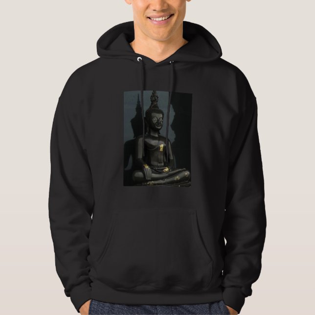Black Buddha ... Nong Khai, Isaan, Thailand Hoodie (Front)