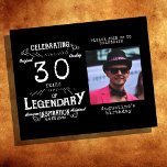 Black Budget 30th Birthday Invitation Flyer<br><div class="desc">Are you turning 30? Celebrate your milestone with our beautiful black and white vintage style 30th birthday invitation flyer. Perfect for budget friendly invites, this flyer offers a simple yet eye-catching design that you and your guests will remember for years to come. Let us help you customise your special day...</div>