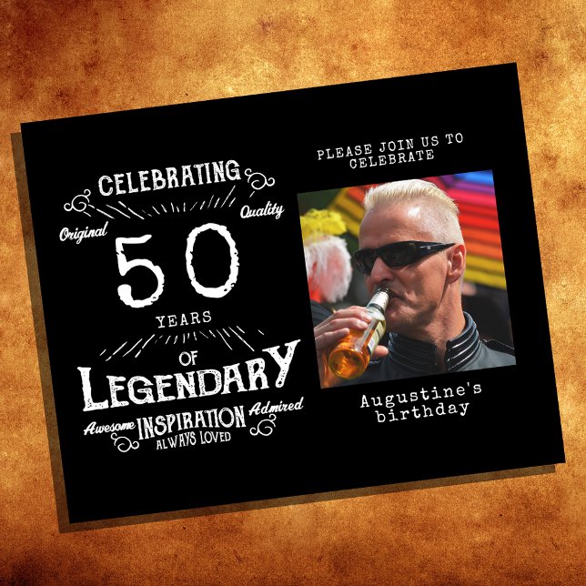 Black Budget 50th Birthday Invitation Flyer (Creator Uploaded)