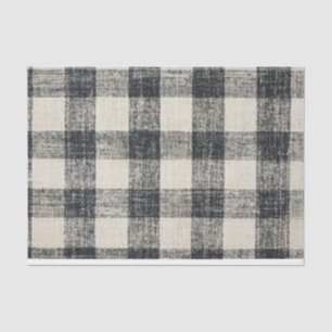 Black buffalo check background for decoupage tissue paper