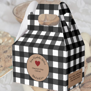 Black Buffalo Plaid Baked Gifts With Ingredients Favour Box