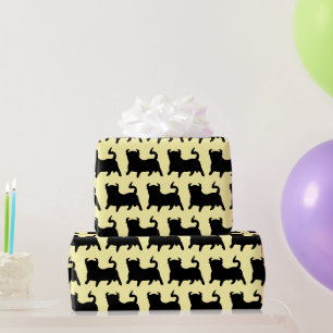 Black Bull Any Background Colour Wrapping Paper