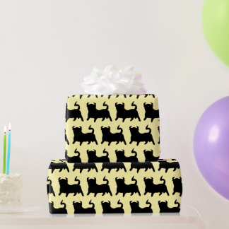Black Bull Any Background Colour Wrapping Paper