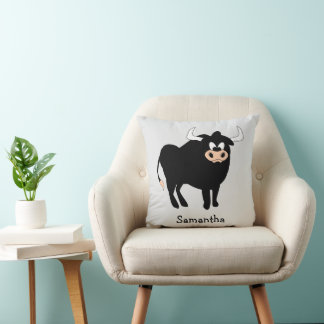 Black Bull Design Personalised Cushion