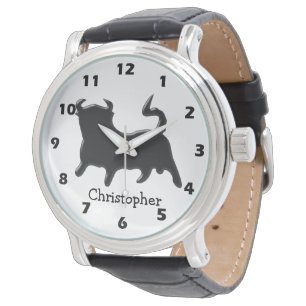 Black Bull Design Wristwatch