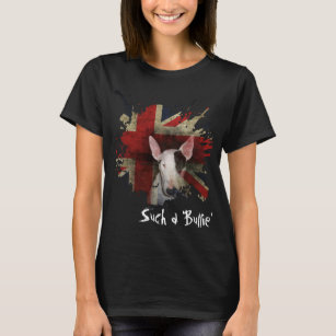 Black Bull Terrier Union Jack Basic t-shirt
