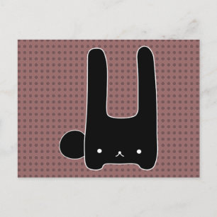 black bunny postcard