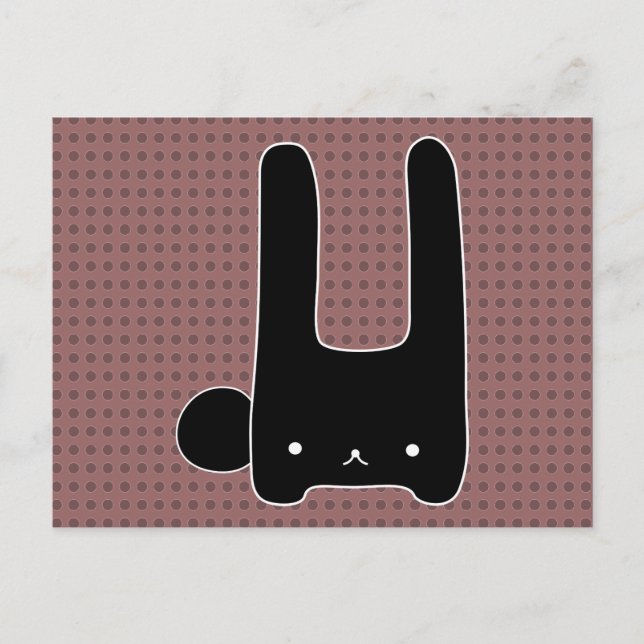 Black bunny postcard (Front)